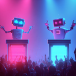 chaos social media digital robot anime