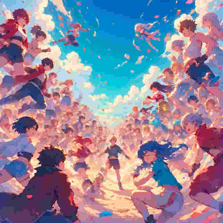 anime chaos manga action story lots of people